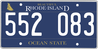 RI license plate 552083