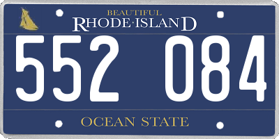RI license plate 552084