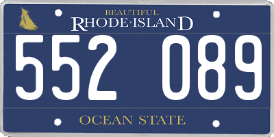 RI license plate 552089