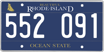 RI license plate 552091