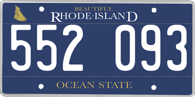 RI license plate 552093