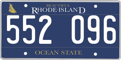 RI license plate 552096