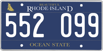 RI license plate 552099