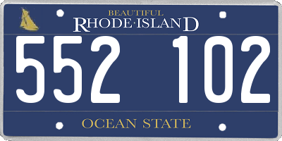 RI license plate 552102