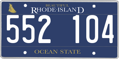 RI license plate 552104
