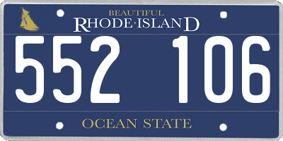 RI license plate 552106