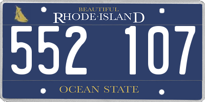 RI license plate 552107