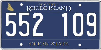 RI license plate 552109