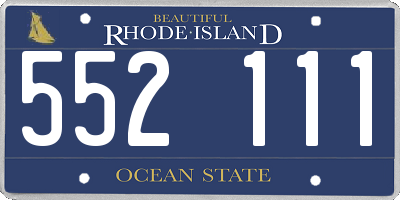 RI license plate 552111