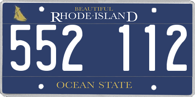 RI license plate 552112