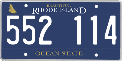 RI license plate 552114