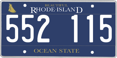 RI license plate 552115