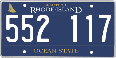 RI license plate 552117