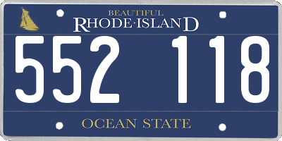 RI license plate 552118
