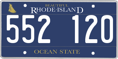 RI license plate 552120