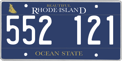 RI license plate 552121