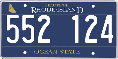 RI license plate 552124