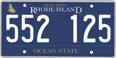RI license plate 552125