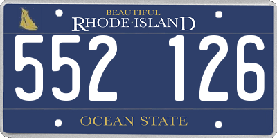 RI license plate 552126