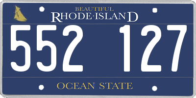 RI license plate 552127