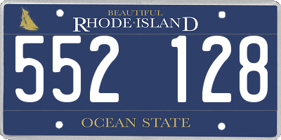 RI license plate 552128