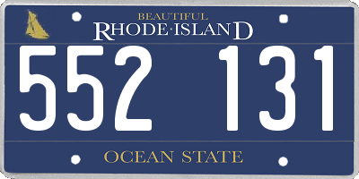 RI license plate 552131