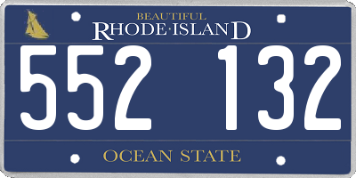 RI license plate 552132