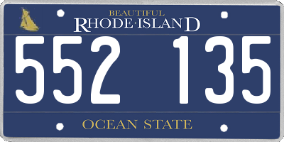 RI license plate 552135