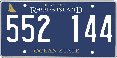 RI license plate 552144