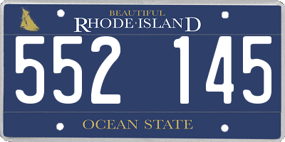 RI license plate 552145