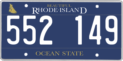 RI license plate 552149