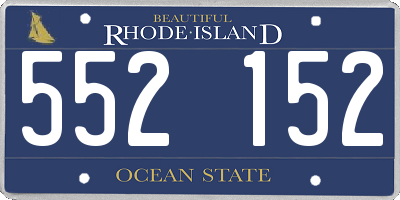 RI license plate 552152