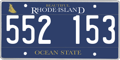 RI license plate 552153