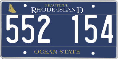 RI license plate 552154