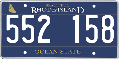 RI license plate 552158