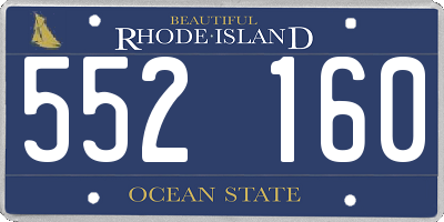 RI license plate 552160