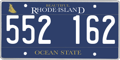 RI license plate 552162