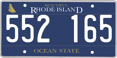 RI license plate 552165