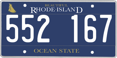 RI license plate 552167