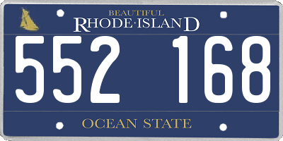 RI license plate 552168