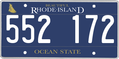 RI license plate 552172