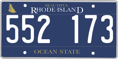 RI license plate 552173