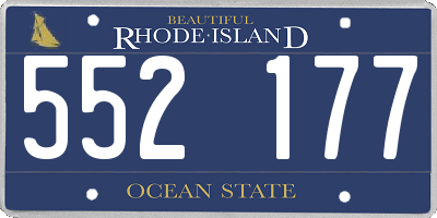 RI license plate 552177