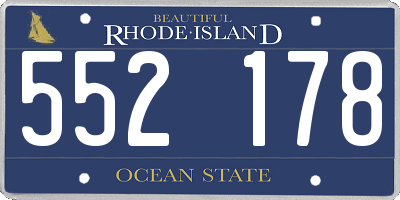 RI license plate 552178