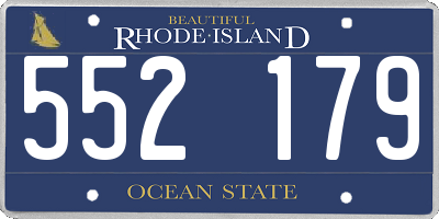 RI license plate 552179