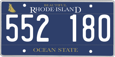 RI license plate 552180