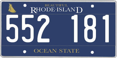 RI license plate 552181