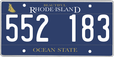 RI license plate 552183