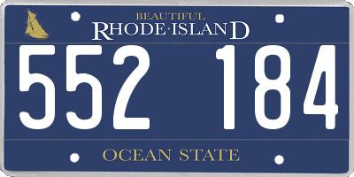 RI license plate 552184