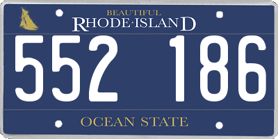 RI license plate 552186